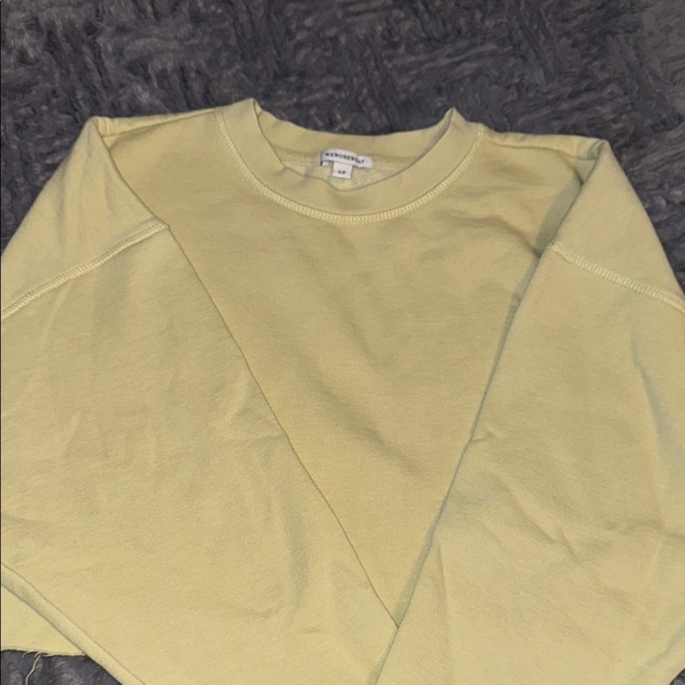 Weworewhat Small Cropped Sweatshirt Yellow?